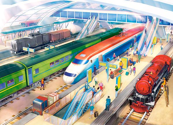 Пазл Вокзал 100 элементов (B-111190-CS)