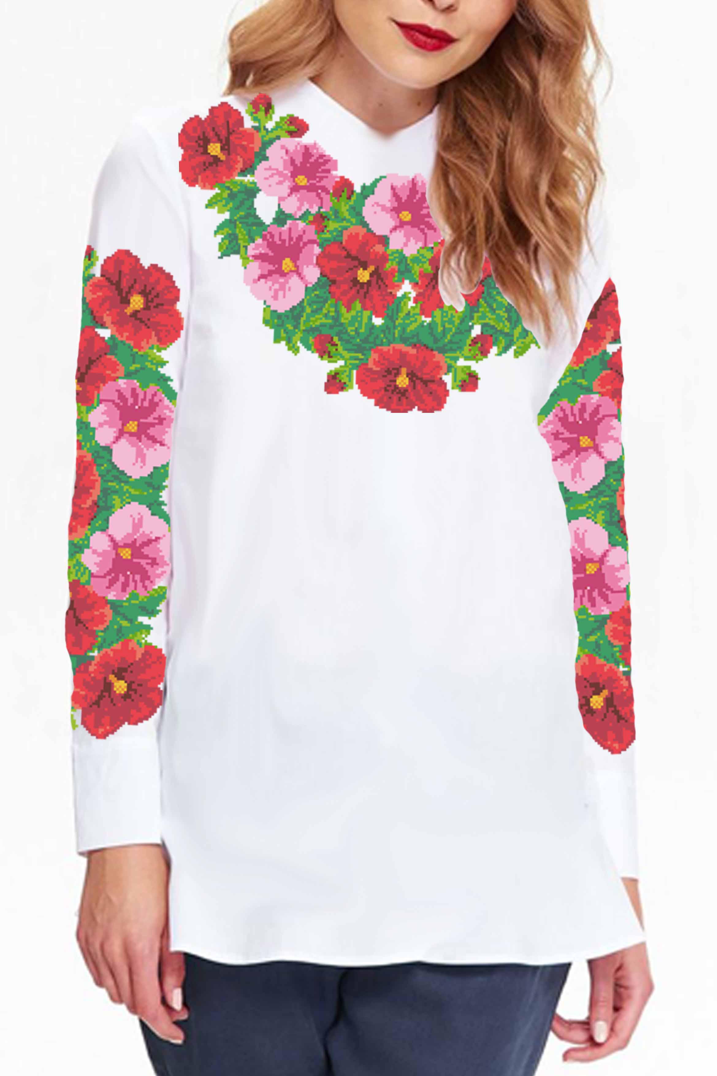 Заготовка для вишивки нитками або бісером сорочка СЖ-96 габардин