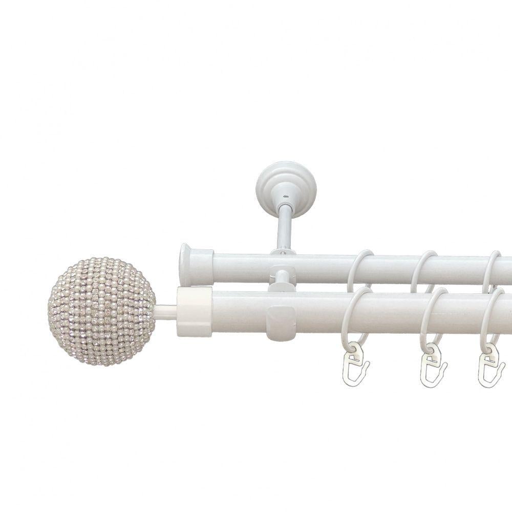 Карниз Orvit Карера металевий дворядний відкритий гладка труба кільце металеве 25/19 мм 240 см Арктіс (00-00010336) Карниз Orvit Карера металевий дворядний відкритий гладка труба кільце металеве 25/19 мм 240 см Арктіс (00-00010336)