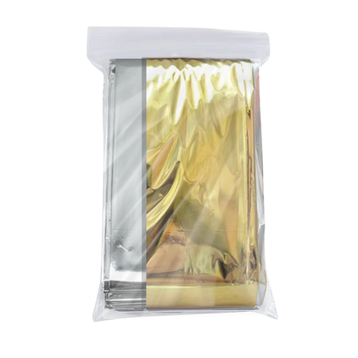 Термоковдра рятувальна 160x210 см Золотий/Срібний - фото 2 Термоковдра рятувальна 160x210 см Золотий/Срібний - фото 2