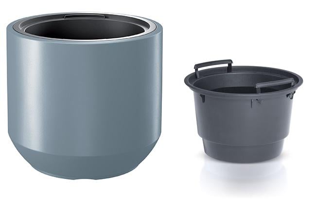 Горшок для цветов Prosperplast HEOS H-35 см круглый с вкладышем Светло-серый - фото 1 Горшок для цветов Prosperplast HEOS H-35 см круглый с вкладышем Светло-серый - фото 1