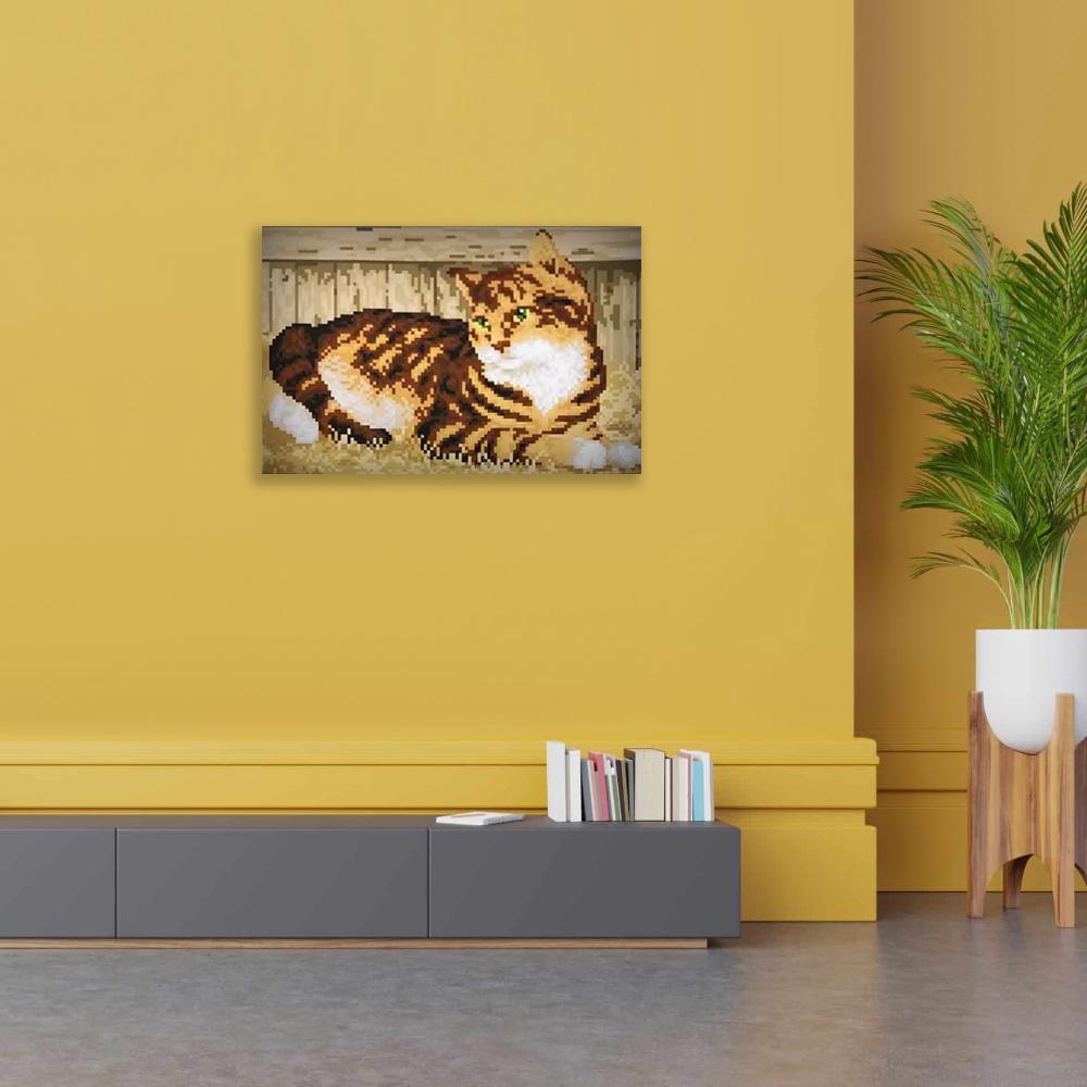 Алмазная мозаика Котик во дворе 30x20 см (27218)