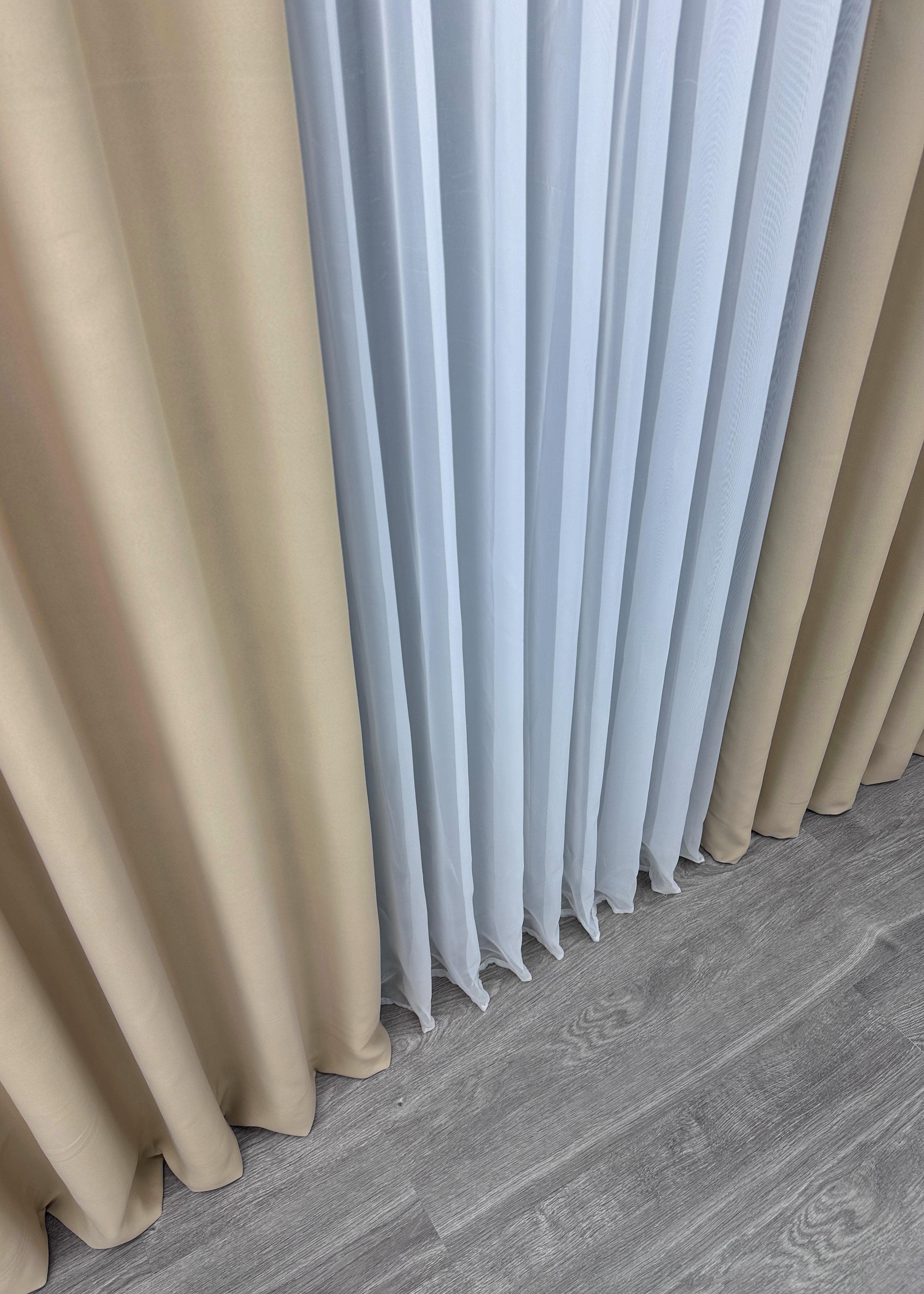 Комплект готовых штор VR-Textil Блэкаут Bagema Rvs №1545ш 150х295 см 2 шт. Бежевый (33-0625) - фото 10 Комплект готовых штор VR-Textil Блэкаут Bagema Rvs №1545ш 150х295 см 2 шт. Бежевый (33-0625) - фото 10