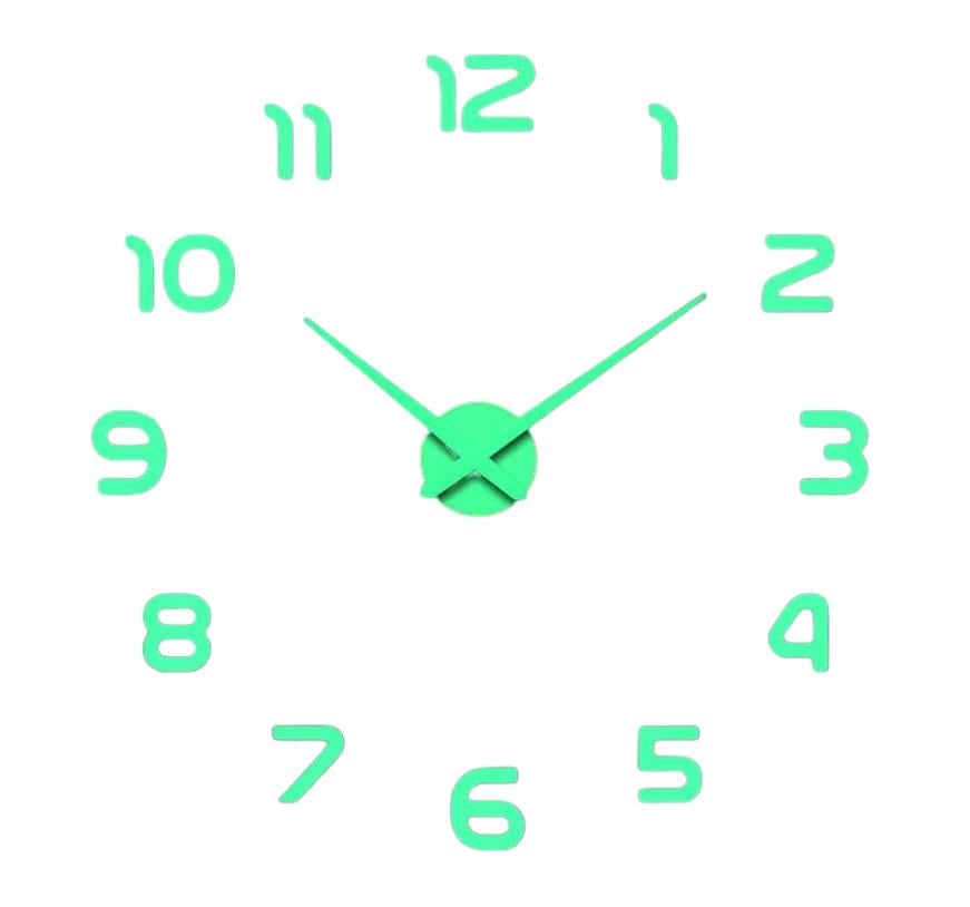 Часы настенные объемные DIY со светящимися арабскими цифрами люминесцентный до 120 см (1472)