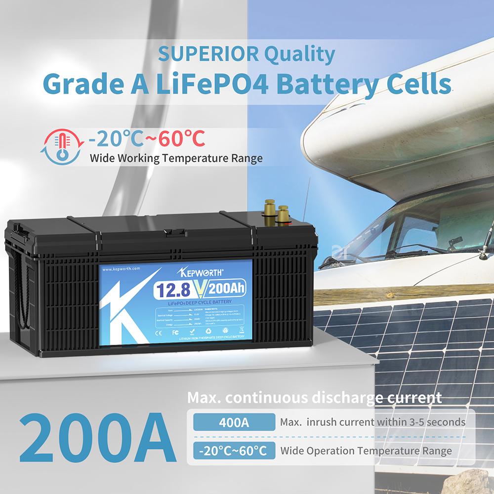 Акумулятор Kepworth LiFePO4 12V 200Ah 2560W із зарядним пристроєм BMS (K12200525) - фото 6 Акумулятор Kepworth LiFePO4 12V 200Ah 2560W із зарядним пристроєм BMS (K12200525) - фото 6