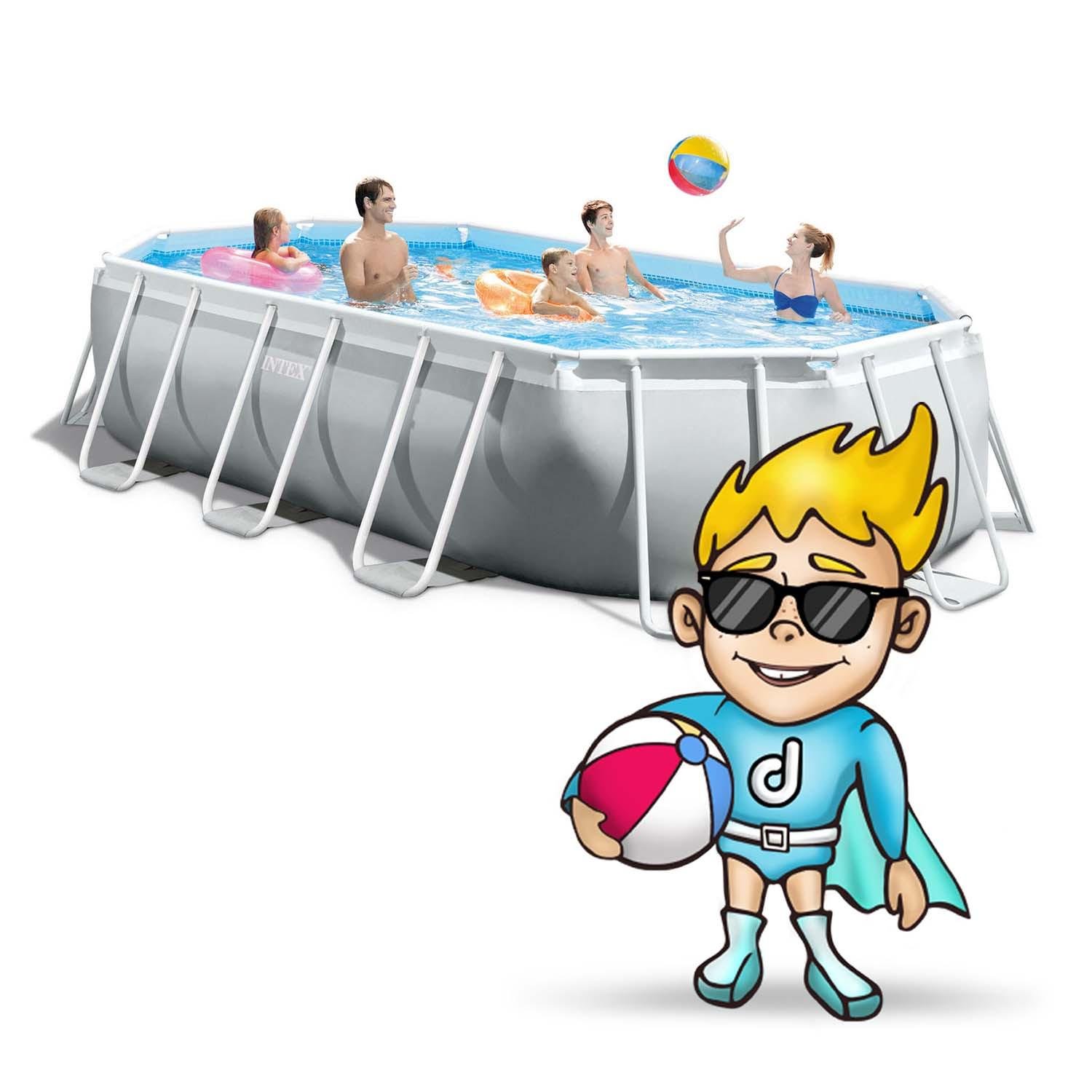 Бассейн каркасный овальный Intex 26796 21в1 503x274x122 см Серый (410980) - фото 10 Бассейн каркасный овальный Intex 26796 21в1 503x274x122 см Серый (410980) - фото 10