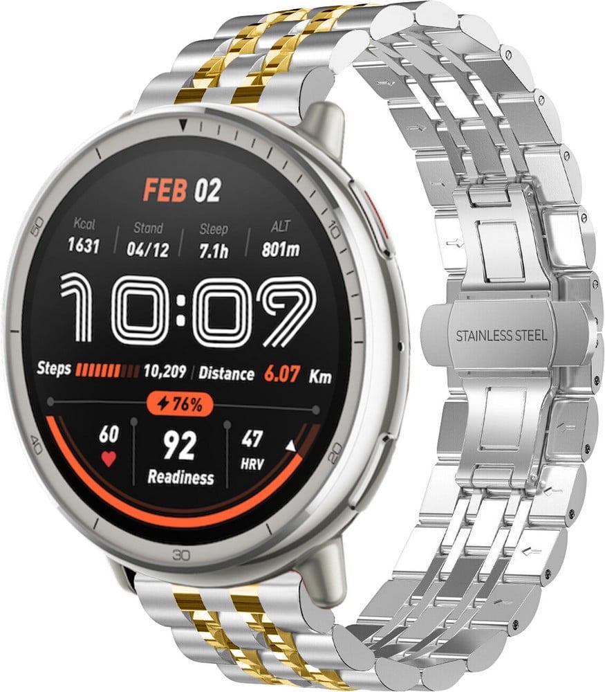 Браслет металлический Spinye Line для Amazfit Active 2 Round Silver Gold (42106-67)