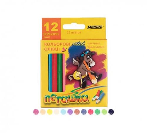 Олівці Пегашка 12 кольорів короткі