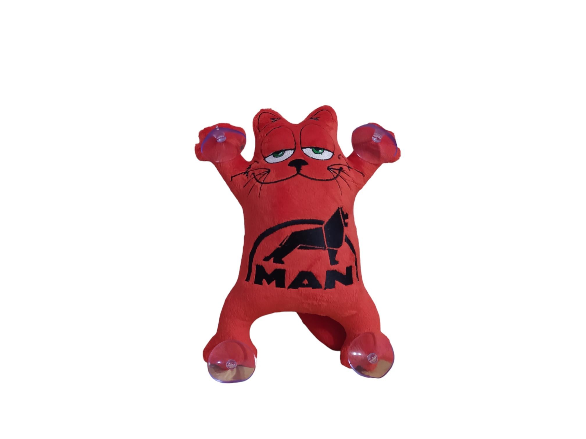 Игрушка в машину кот Саймона с вышивкой MAN Красный (02237)