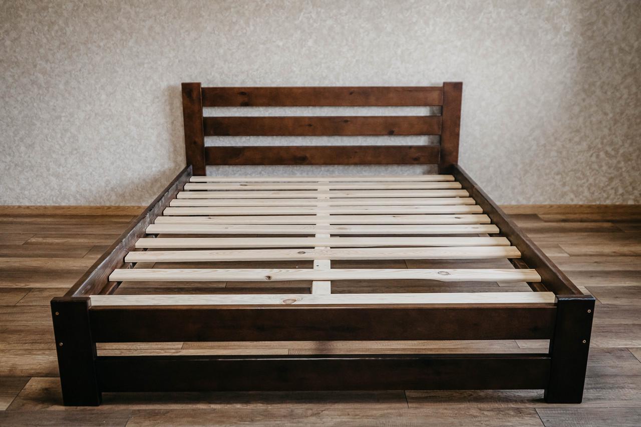 Ліжко двоспальне з масиву сосни 120x200 см Горіх темний (1869075406) - фото 5 Ліжко двоспальне з масиву сосни 120x200 см Горіх темний (1869075406) - фото 5