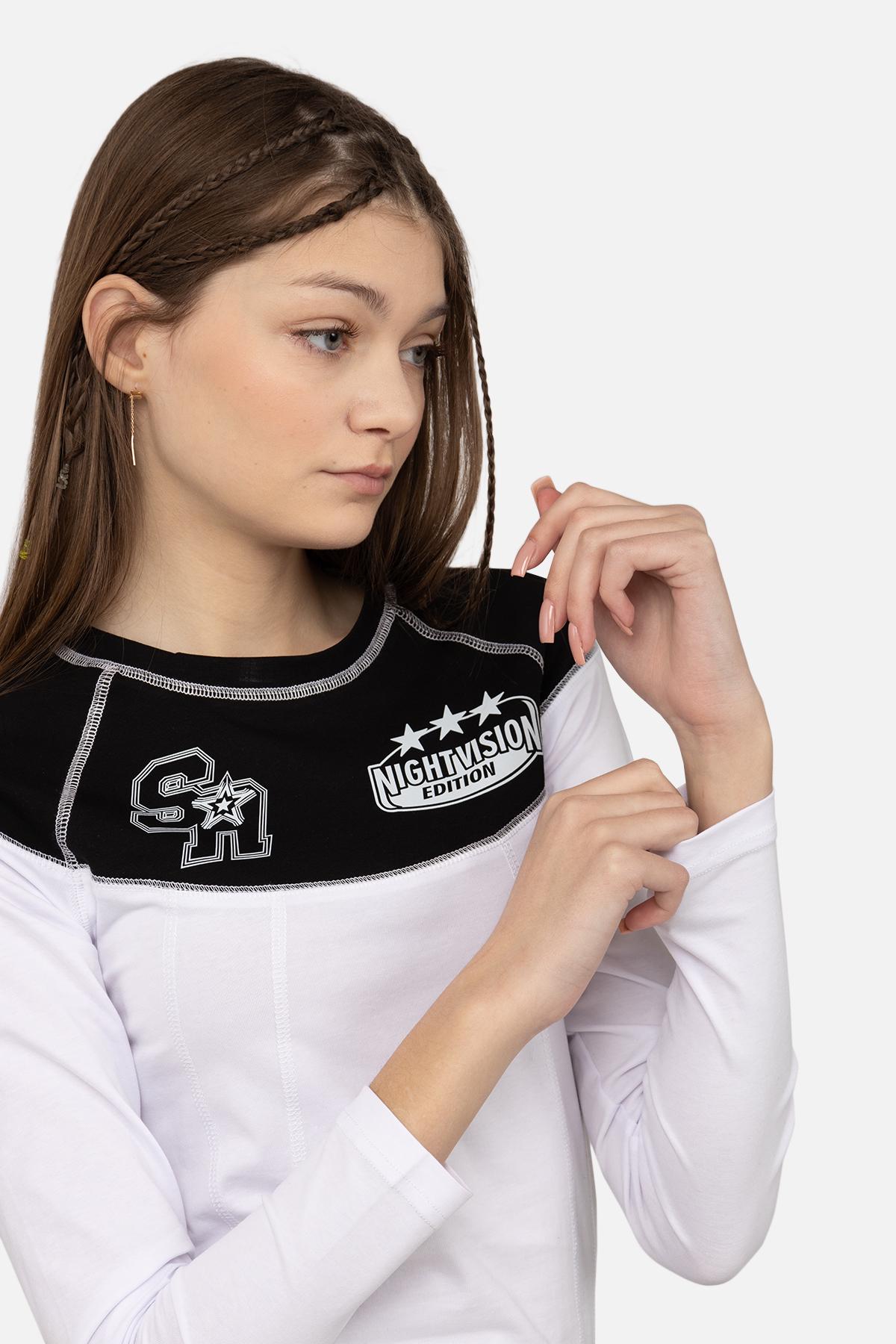 Джемпер жіночий з довгим рукавом ЦБ-00267752 р. 42 Білий (SKT001038932) - фото 3 Джемпер жіночий з довгим рукавом ЦБ-00267752 р. 42 Білий (SKT001038932) - фото 3