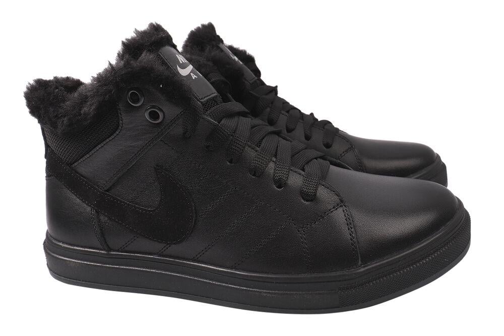 Черевики чоловічі New Man зі шкіри на низькому ходу високі р. 36 Чорний (40-21/23ZHC)