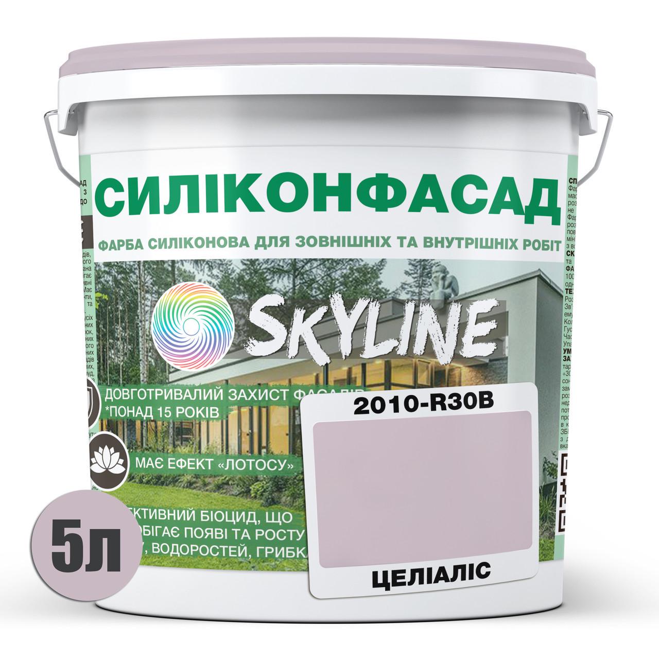 Краска фасадная силиконовая SkyLine Силиконфасад 5 л 2010-R30B Целиалис (2596460635) - фото 2 Краска фасадная силиконовая SkyLine Силиконфасад 5 л 2010-R30B Целиалис (2596460635) - фото 2