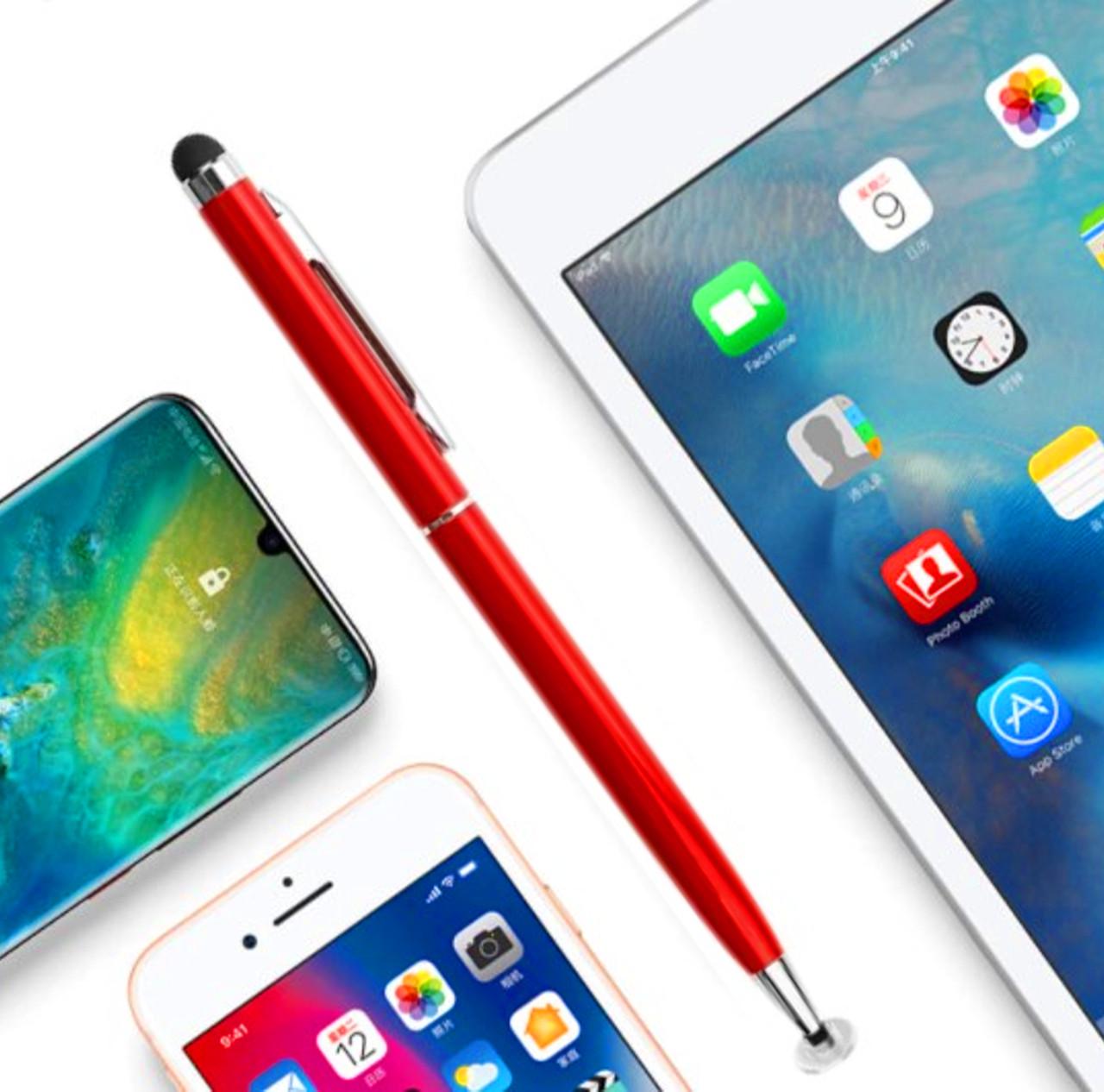 Стилус для сенсорного экрана 2в1 Красный