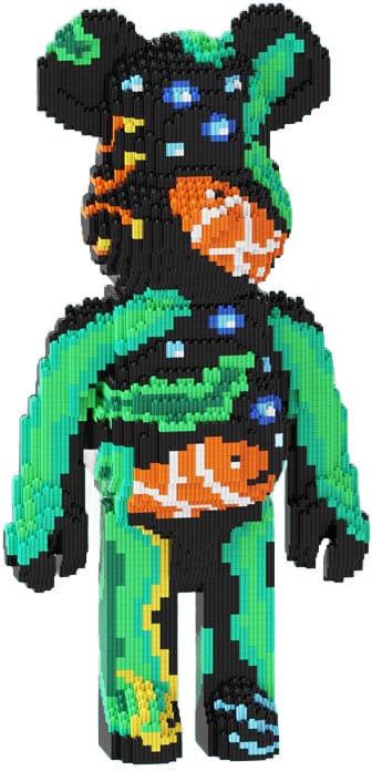 Конструктор 3D Magic Blocks SHLab BB-72 BearBrick Colorful Fish 4500 деталей 56 см (39113)