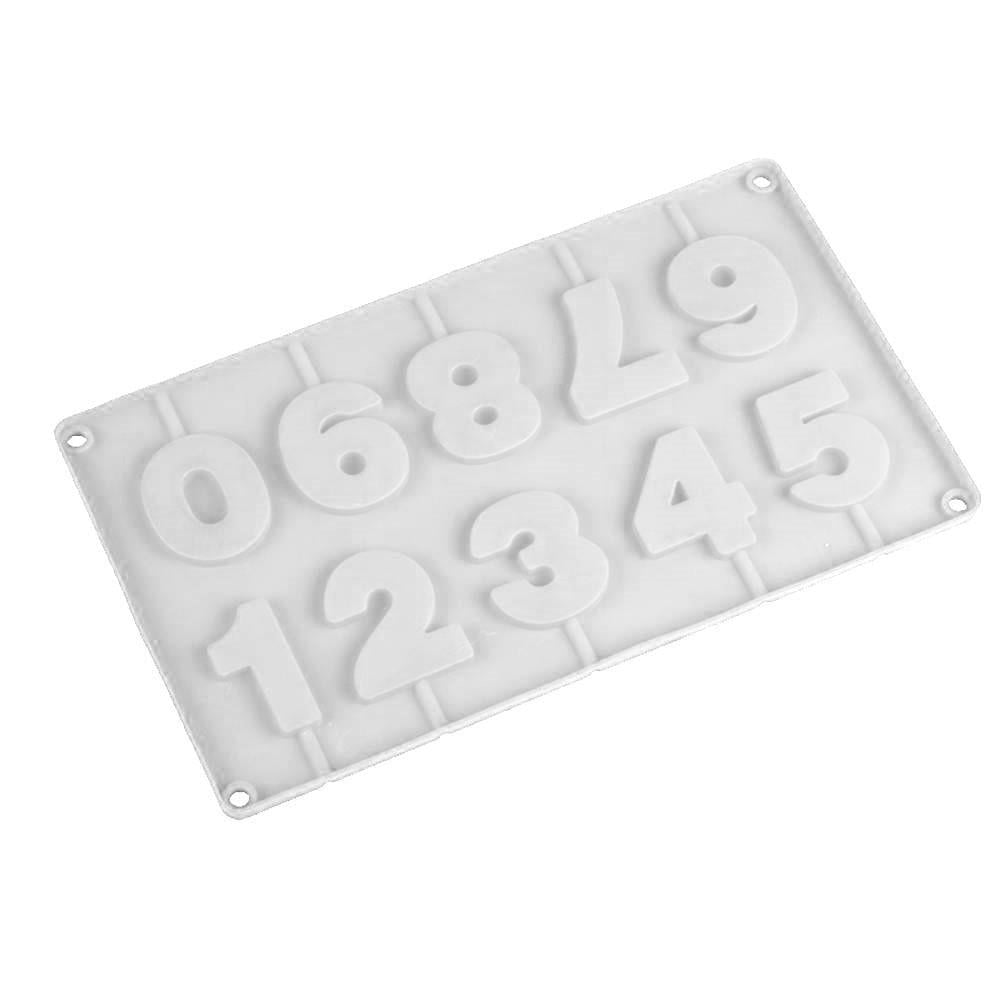 Форма силиконовая Цифры 10 яч. прозрачный 29х16,5х0,5 см 1 шт. (ХК1016к01)