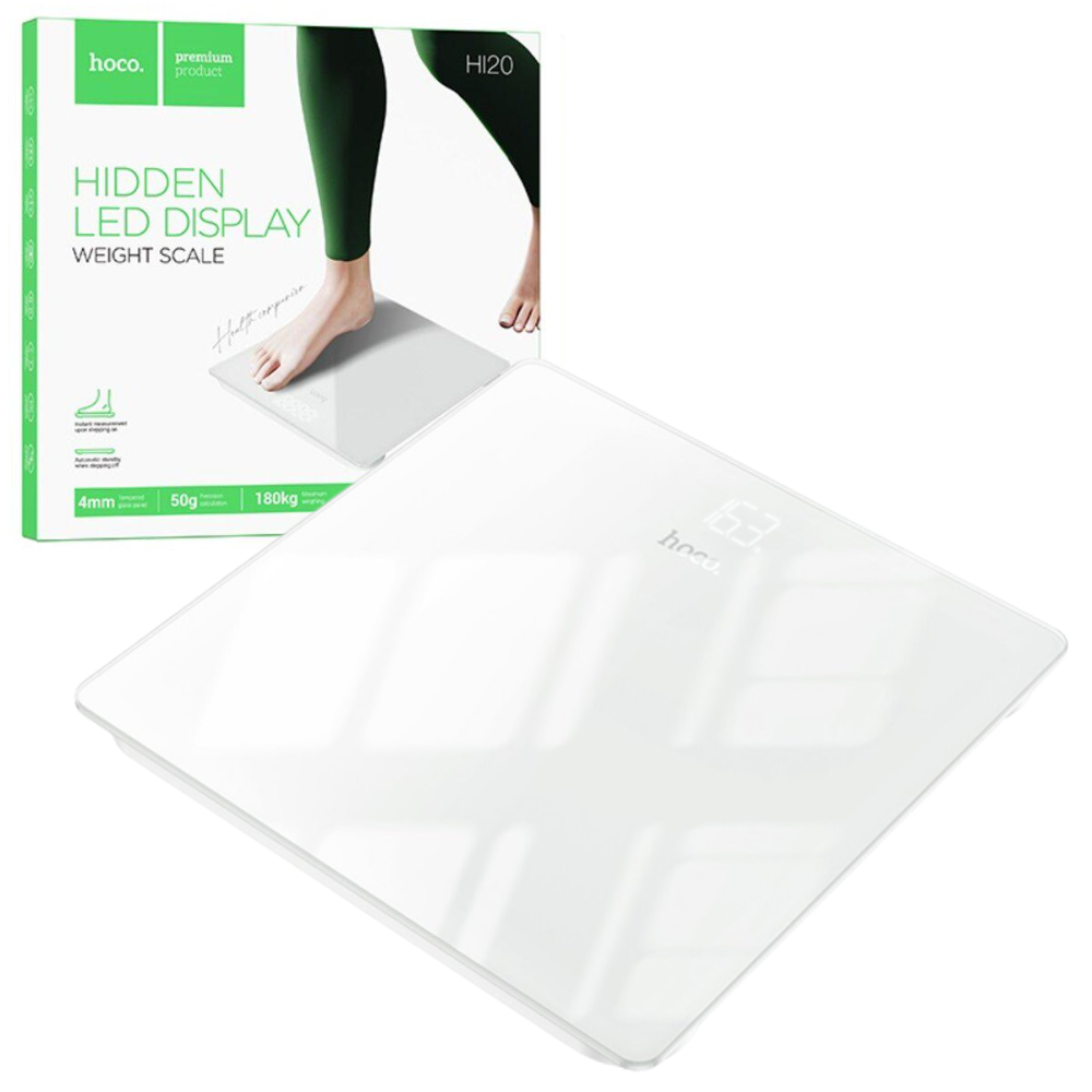 Ваги для контролю зважування ваги тіла Hoco скляні точні (HI20)