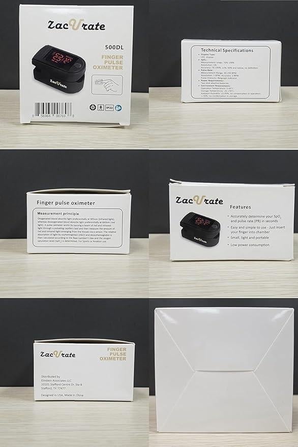 Пульсоксиметр для измерения насыщения крови кислородом Zacurate - фото 5 Пульсоксиметр для измерения насыщения крови кислородом Zacurate - фото 5