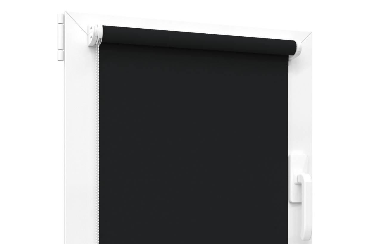 Ролета тканинна Len 2136 64x160 см льон Чорний (18023167)