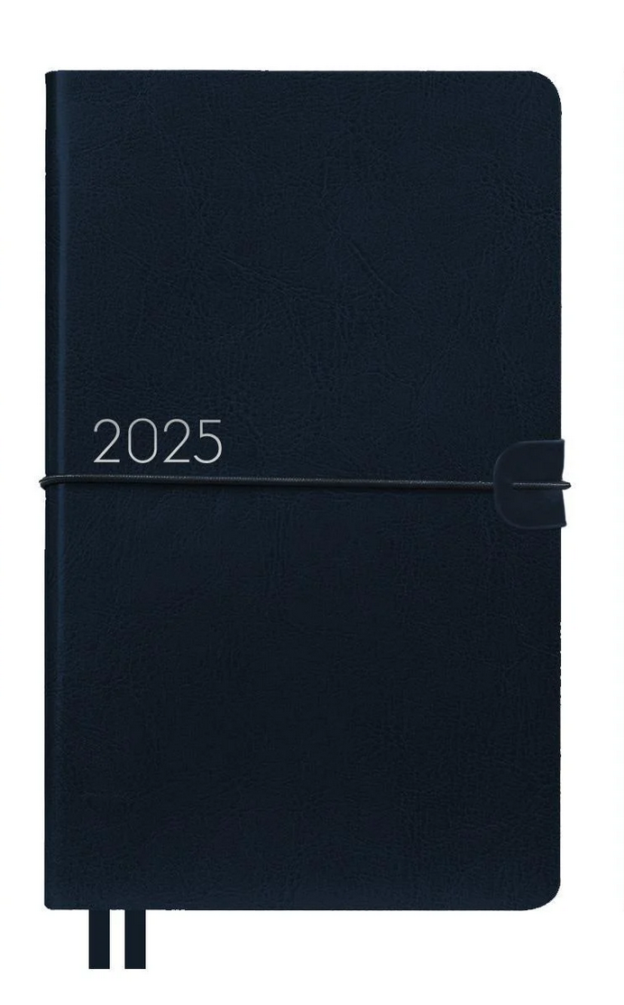 Щоденник Leo Planner Glory датований/2025 рік 12х20 cм 352 стор. Темно-синій (252511)