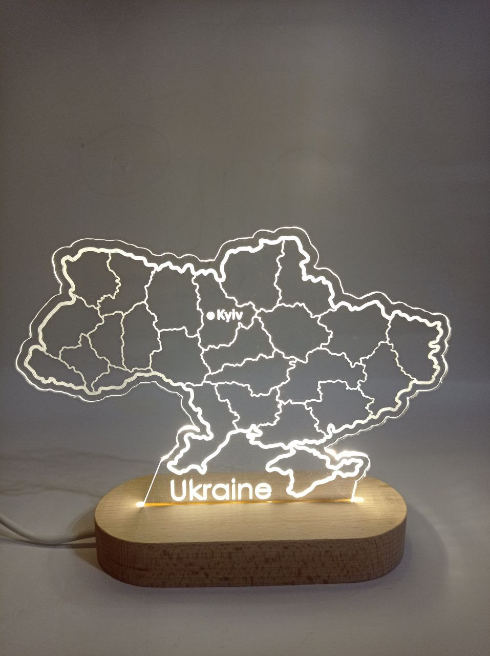 Нічник 3D LED карта України (11099324)