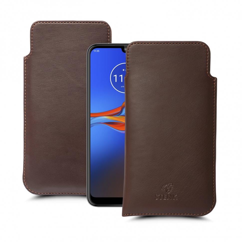 Футляр Stenk Elegance для Motorola Moto E6 Plus Коричневый (65165)