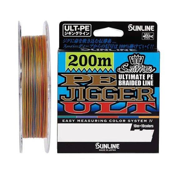 Шнур Sunline PE-Jigger ULT 200 м 0,165 мм 7,7 кг Multicolor (1013-1658.10.34)