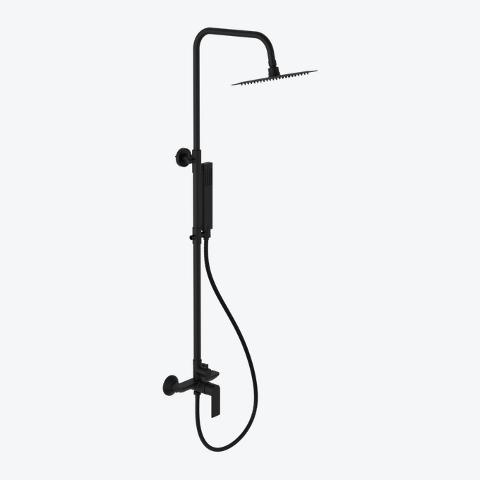 Комплект душевой Excellent Rain Glad Черный матовый Комплект душевой Excellent Rain Glad Черный матовый