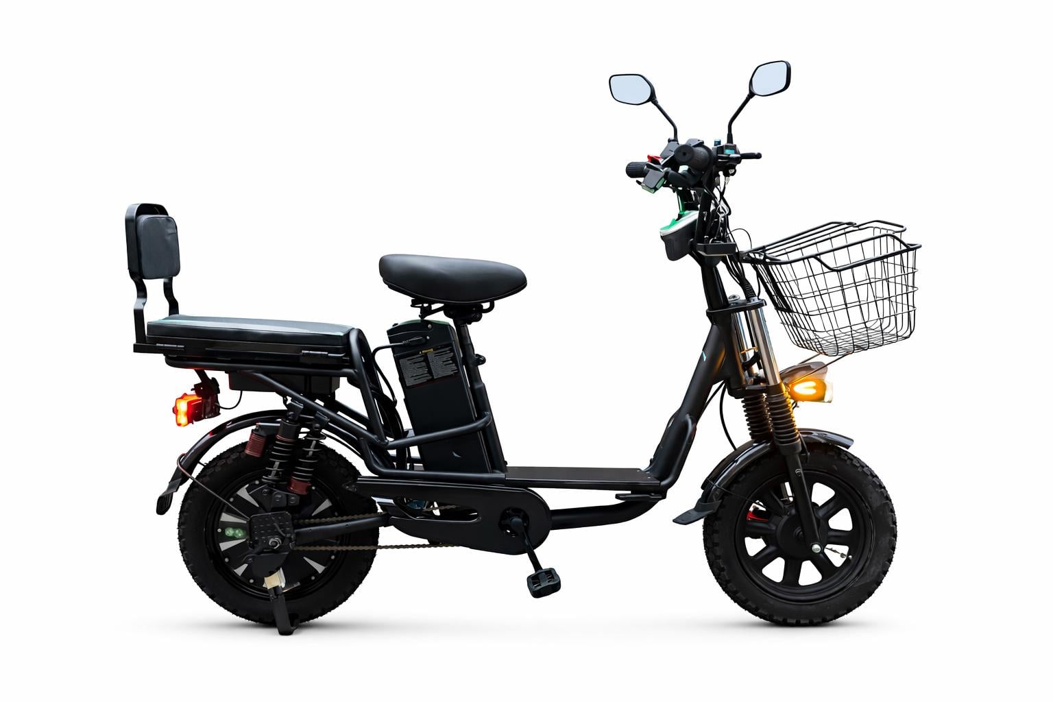 Электровелосипед Minako Monster 2000W 60V 36Ah с гидравлическими тормозами и раскладным багажником/сиденья Черный