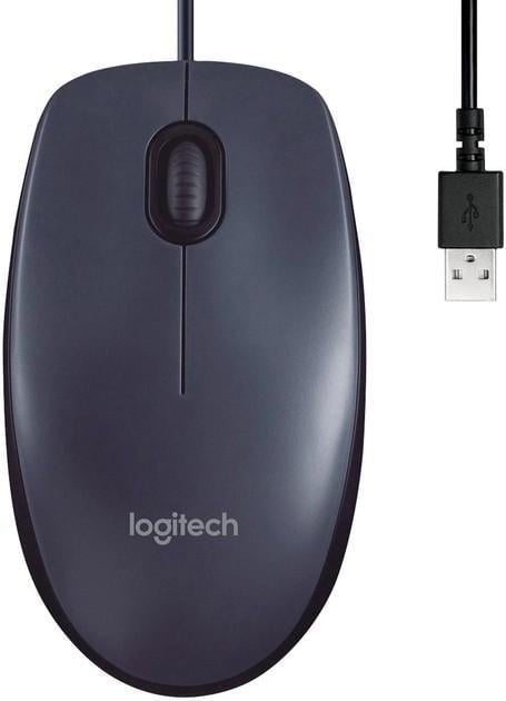 Мышь проводная Logitech B100 Черный