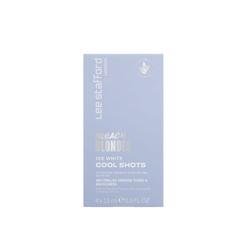 Ампули тонуючі з синім пігментом Lee Stafford Bleach Blondes Ice White Cool Shots 4x15мл