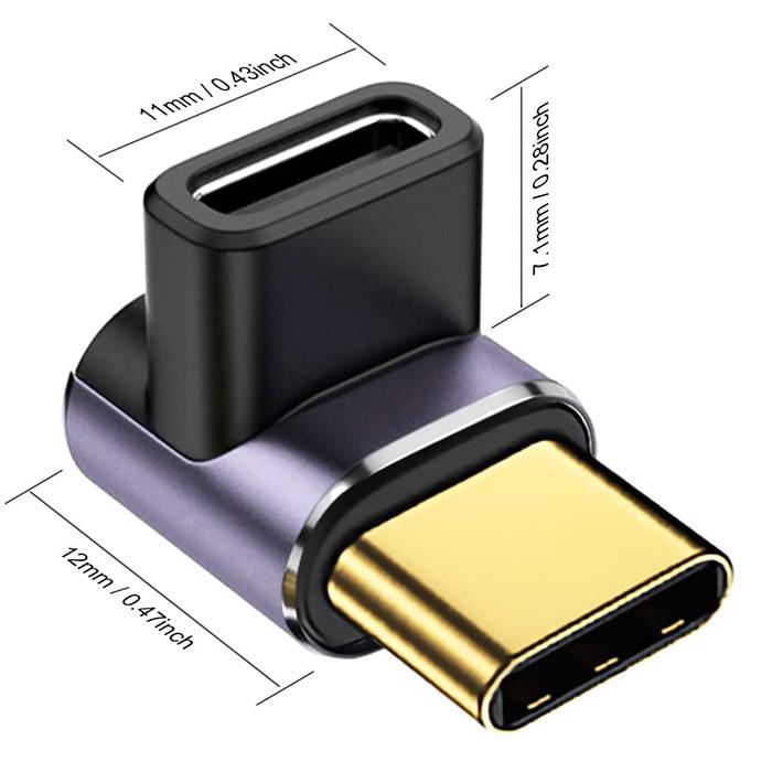 Угловой переходник USB Type-C M/F Metal Style-2 100W (48582e) - фото 4