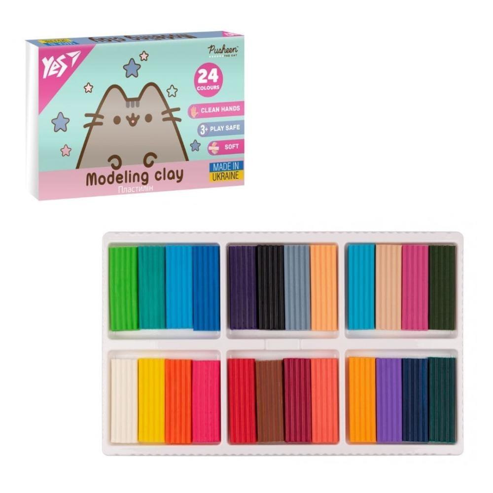Пластилін YES Pusheen 24 кол. 480 г (540685 )