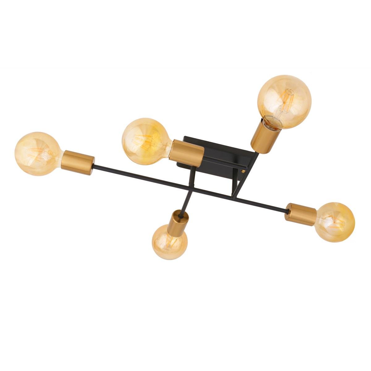 Люстра в стилі лофт стельова Brille BR-01 691C/5 E27 BK/JGT