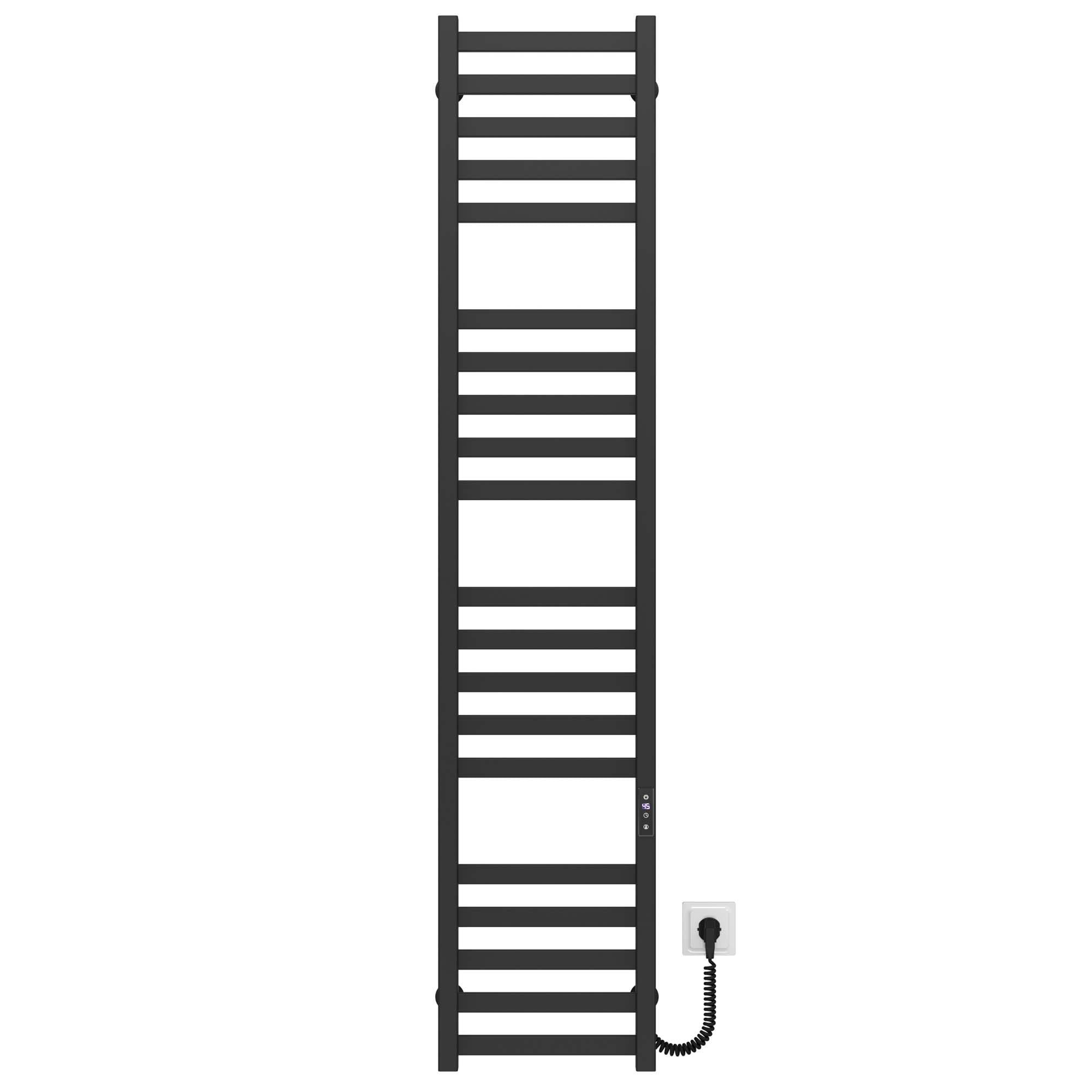 Рушникосушарка електрична Deffi Magnus П20 JD04 нержавіюча сталь 400х1600 мм Чорний (A.MA.160.40.20.E.B.R.2)