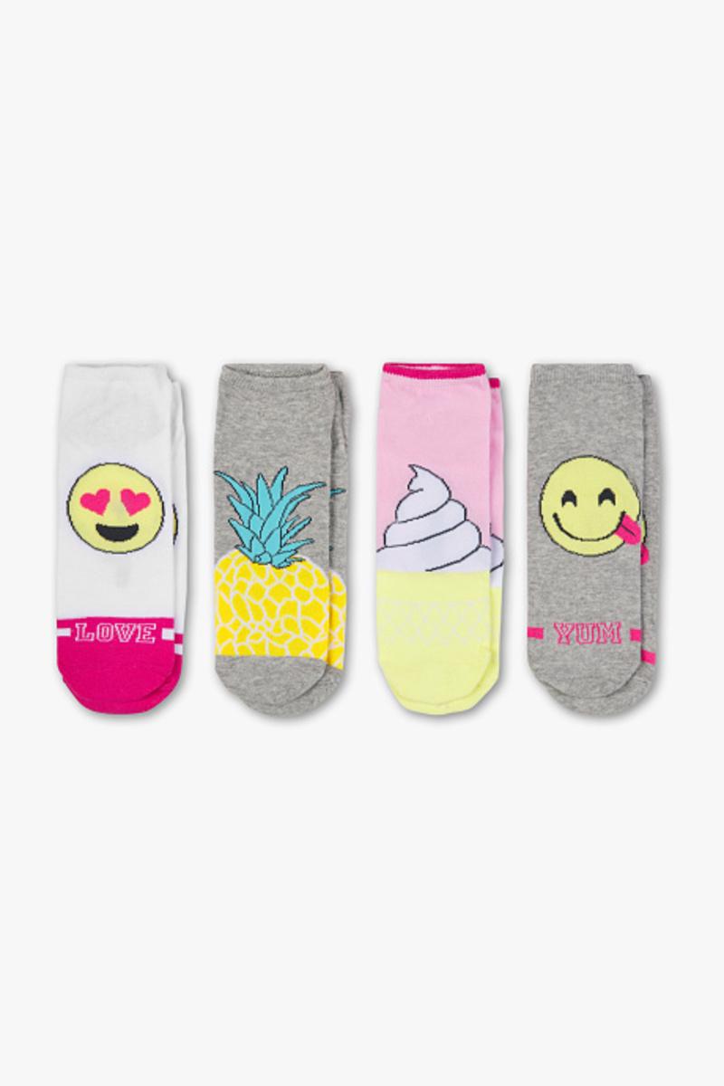 Шкарпетки C&A р. 31-33 4 шт. Білий/Сірий/Рожевий (4181500238503)