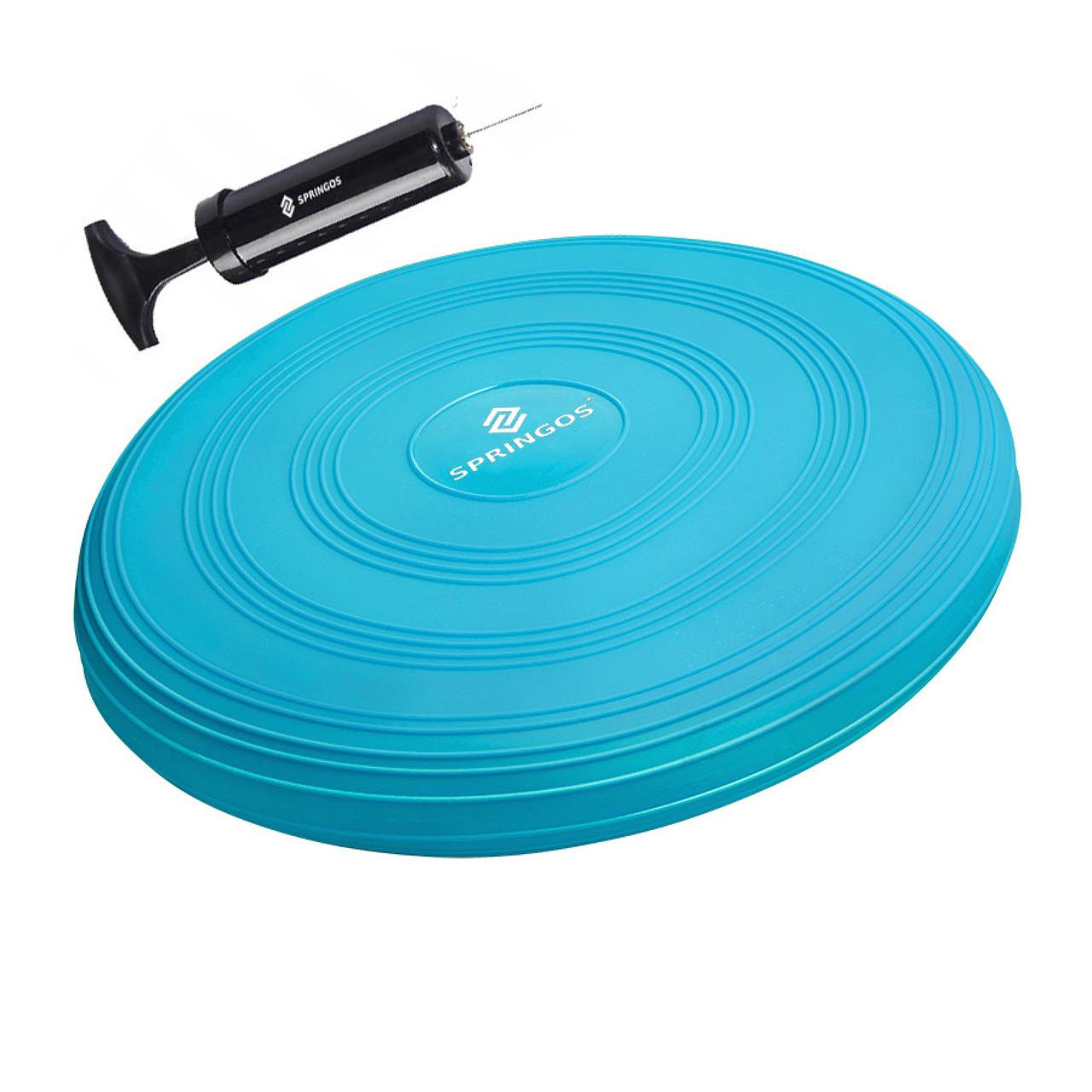 Балансувальна подушка Springos PRO FA0088 сенсомоторна масажна Sky Blue