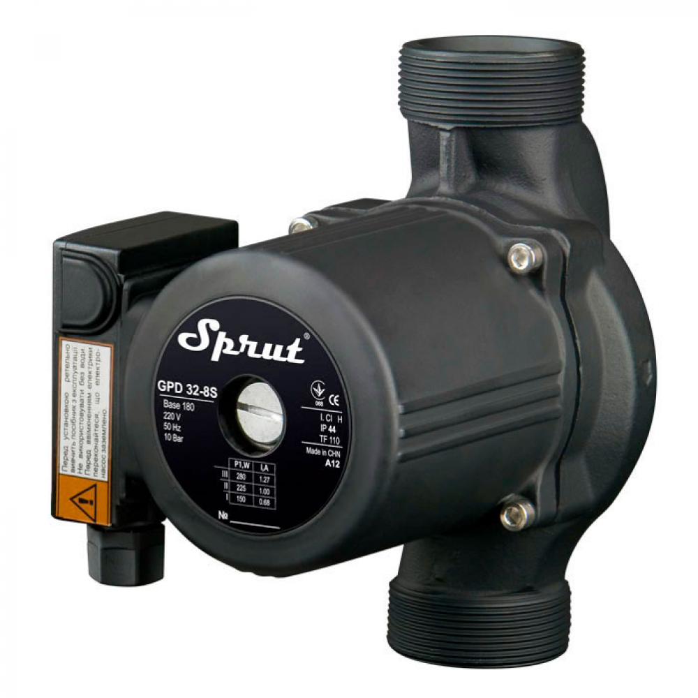 Циркуляційний електронасос Sprut GPD32-8S-180 та приєднувальний комплект від -10 до 110°С (4823131304361)