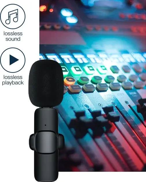 Мікрофон подвійний бездротовий петличний K35 AUX з роз'ємом 3,5 мм 2 шт. (205K35) - фото 5