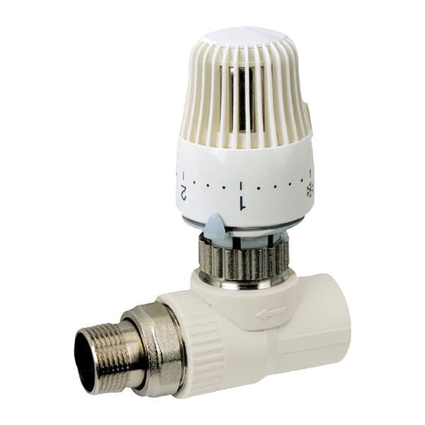 Кран термостатический прямой с термоголовкой KOER K0155.PRO PPR 20x1/2 (KP0198)