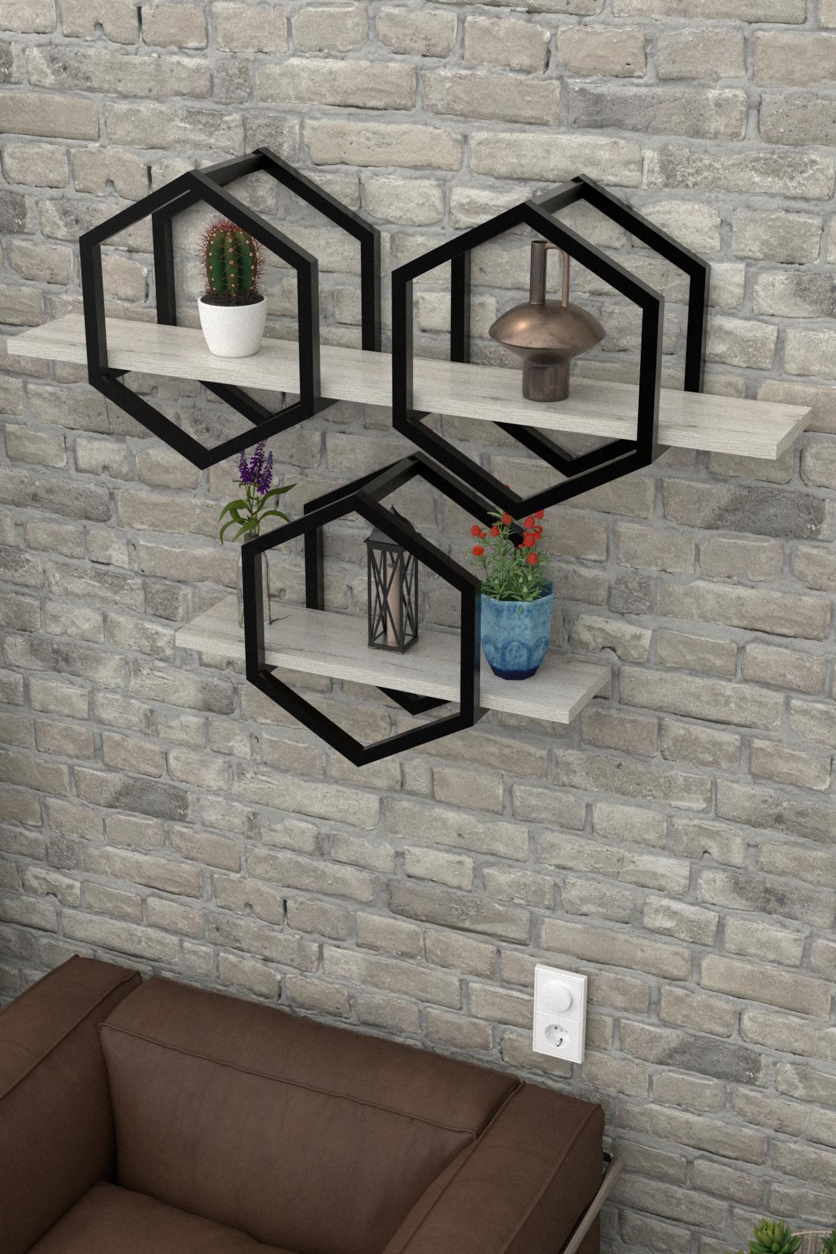 Полка настенная EcoLoft Ориона DSP-1151 комплект в стиле лофт (24364930)