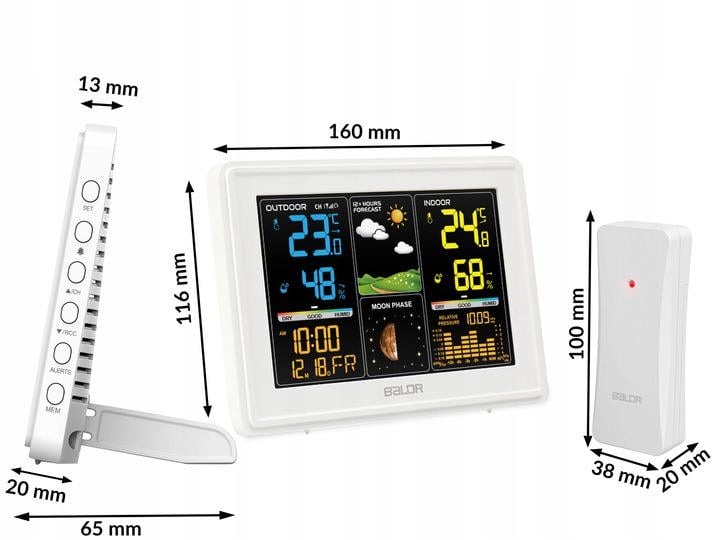 Метеостанція домашня Baldr BD-907 бездротова (390701) - фото 6