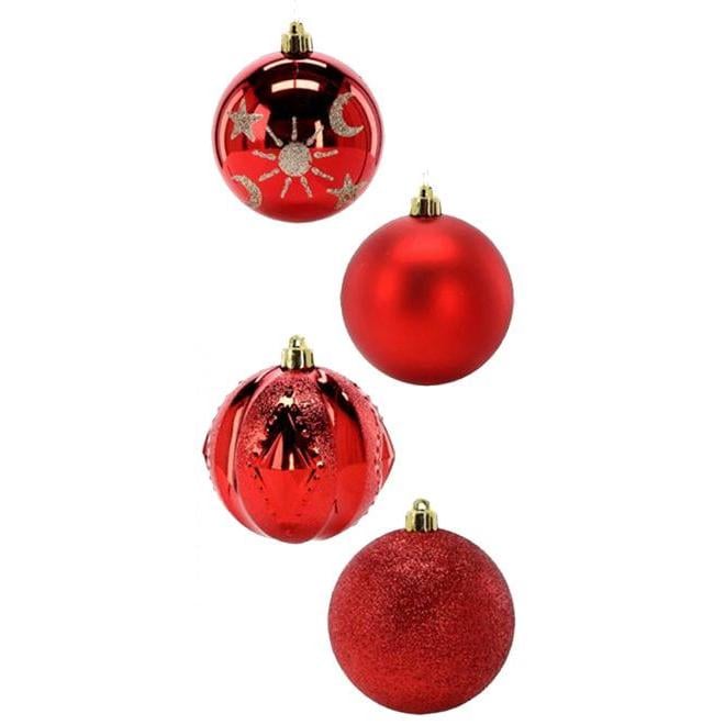 Набор новогодних шаров пластиковых Flora 16 шт. d 8 см (43068)