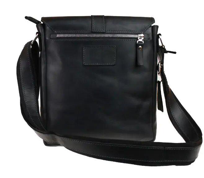 Сумка чоловіча Freeskin Space на плече шкіряна 25x21x4 см Чорний - фото 2 Сумка чоловіча Freeskin Space на плече шкіряна 25x21x4 см Чорний - фото 2