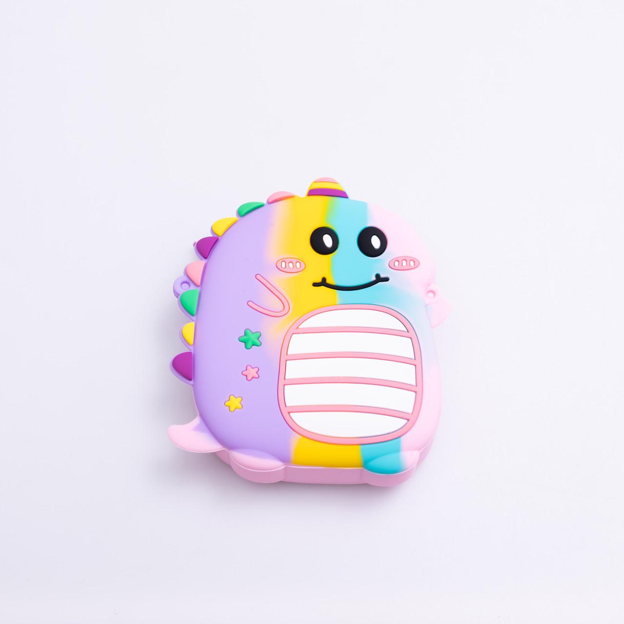 Сумочка-гаманець Динозавр силіконовий на блискавці 12х11х3 см Бузковий (HP-55-4V) - фото 2 Сумочка-гаманець Динозавр силіконовий на блискавці 12х11х3 см Бузковий (HP-55-4V) - фото 2