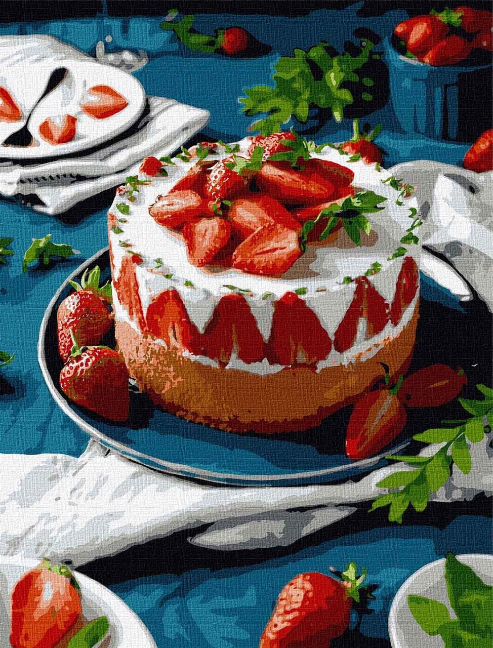 Картина по номерам Идейка Спелая клубничка alonka_good 40х50 см (KHO5608)