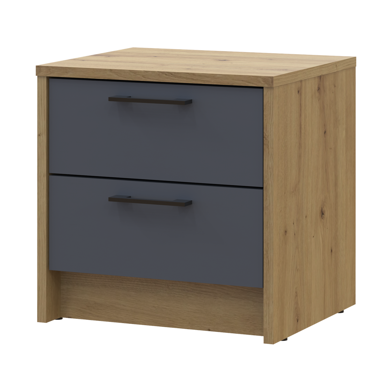 Прикроватная тумба Doros Ронди 2Ш 40х35х40 см Дуб Артизан/Антрацит (41516286)