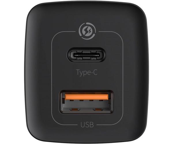 Устройство сетевое зарядное BASEUS GaN Lite CCGAN2L-B01 USB QC3.0 Type-C 65W 5A Black - фото 7