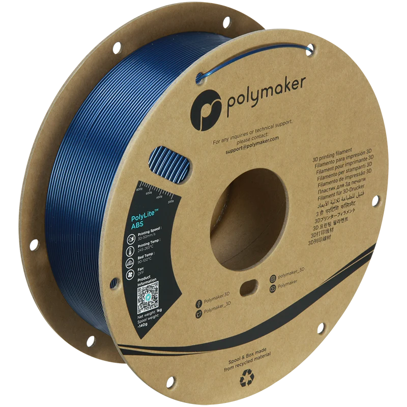 Филамент для 3D-печати Polymaker PolyLite ABS 1,75 мм 1 кг Metallic Blue