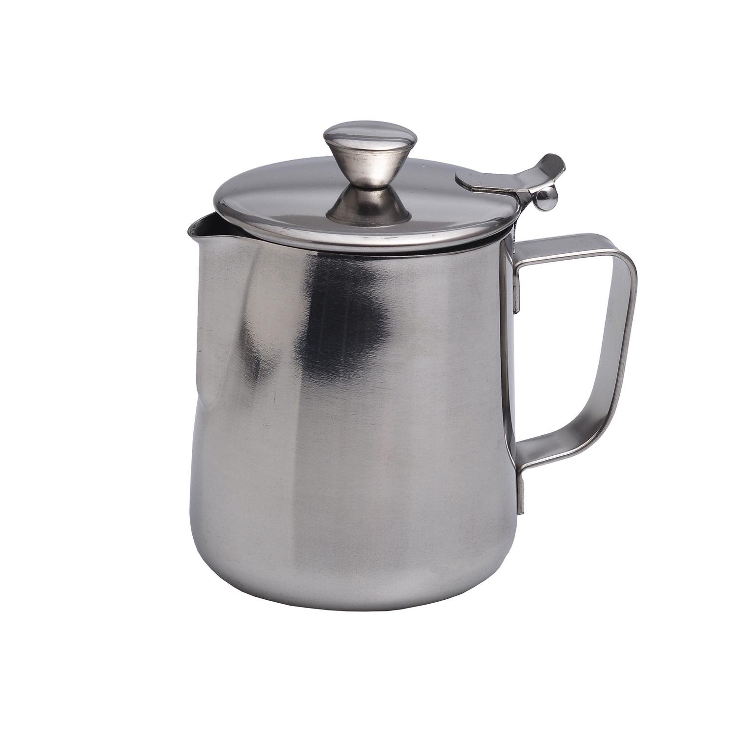 Молочник Kamille KM 4385 із нержавіючої сталі з кришкою 350 мл (87475)